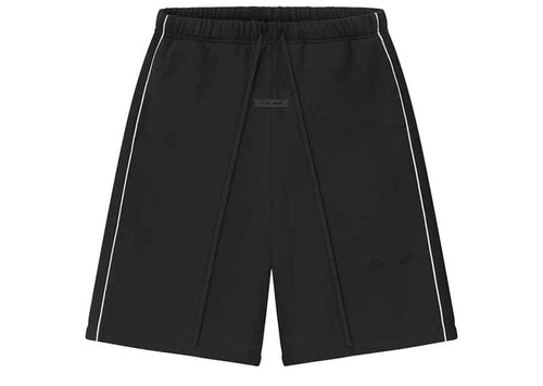 Fear of God Essentials Relaxed Fleece Piping Sweatshort Jet Black/Cloud White