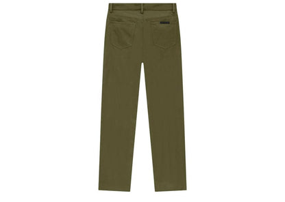 Fear of God Essentials Textured Nylon 5-Pocket Pant Military