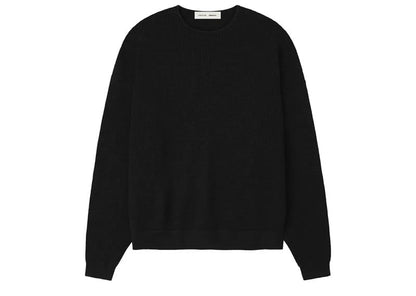 Fear of God Essentials Waffle Crewneck 90's Sweater Vintage Black
