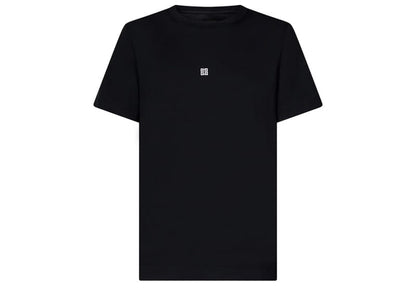 Givenchy 4G-Embroidered Cotton T-shirt Black