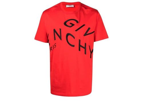 Givenchy Refracted Embroidered Logo Oversized T-Shirt Red
