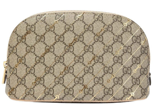 Gucci GG Horsebit Canvas Makeup Bag