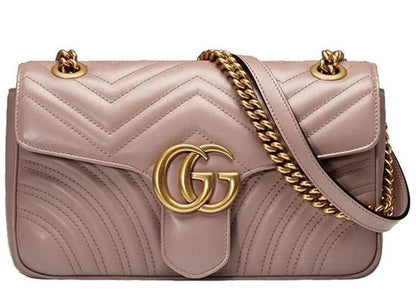 Gucci GG Marmont Shoulder Bag Matelasse Medium Dusty Pink