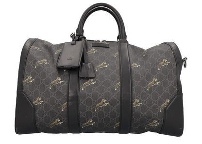 Gucci GG Supreme Tigers Duffle Bag Black/Grey