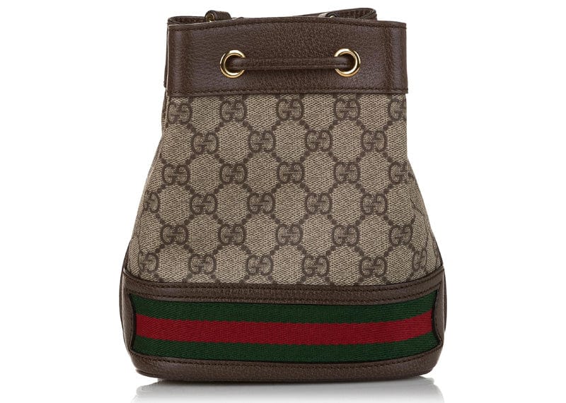 Gucci Ophidia Bucket Bag GG Supreme Mini Beige/Ebony