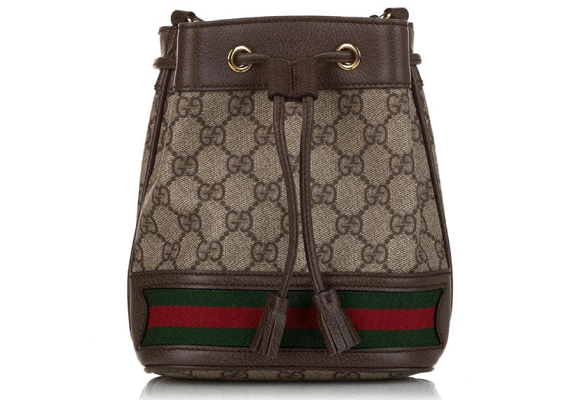 Gucci Ophidia Bucket Bag GG Supreme Mini Beige/Ebony