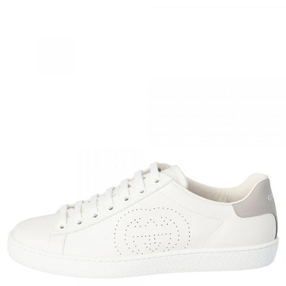 Gucci Perforated Interlocking G Leather Ace Low Top White