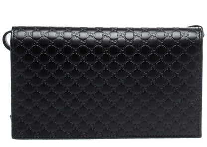 Gucci Wallet Crossbody Micro GG Black