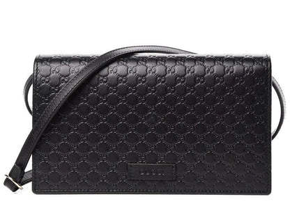 Gucci Wallet Crossbody Micro GG Black
