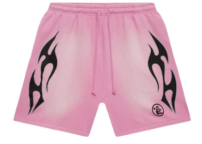 Hellstar Sports Flame Shorts Pink