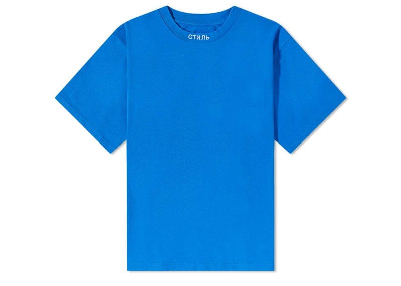 Heron Preston CTNMB Collar Logo T-Shirt 'Blue'