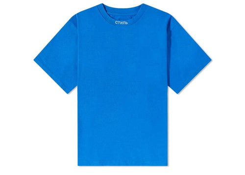 Heron Preston CTNMB Collar Logo T-Shirt 'Blue'