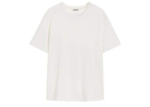 Jil Sander Lightweight Compact Cotton Back Patch Tee White
