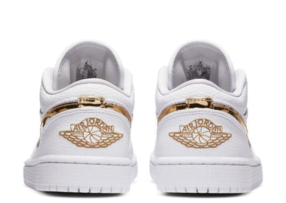 Jordan 1 Low White Metallic Gold (Women's)