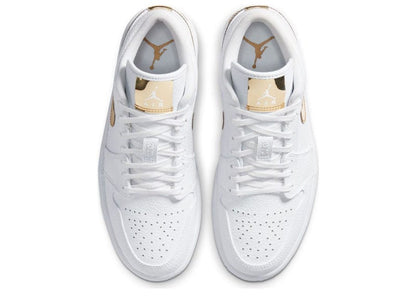 Jordan 1 Low White Metallic Gold (Women's)