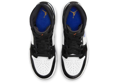 Jordan 1 Mid Black Racer Blue White (GS)