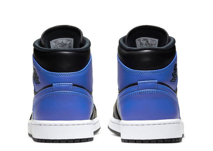 Jordan 1 Mid Black Royal Tumbled Leather