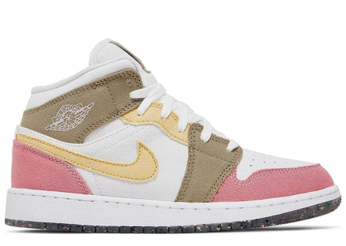 Jordan 1 Mid SE Pastel Vivid Green Grind (GS)