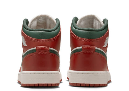Jordan 1 Mid Redstone Midnight Green (GS)