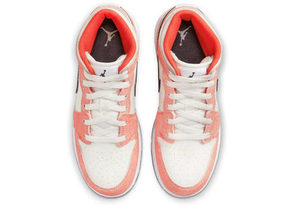 Jordan 1 Mid SE Orange Suede (GS)