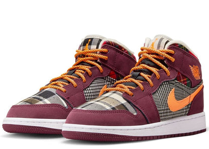 Jordan 1 Mid SE Plaid (GS)
