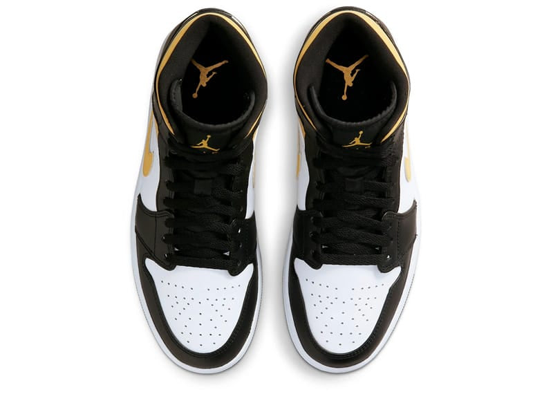Jordan 1 Mid White Pollen Black