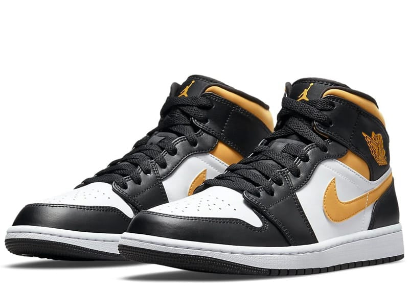 Jordan 1 Mid White Pollen Black