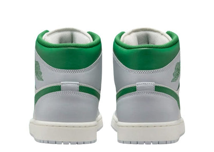 Jordan 1 Mid White Pure Platinum Pine Green
