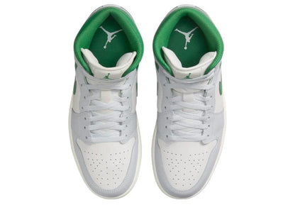 Jordan 1 Mid White Pure Platinum Pine Green