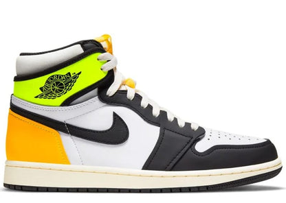 Jordan 1 Retro High White Black Volt University Gold