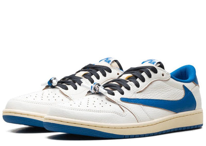 Jordan 1 Retro Low OG SP Fragment x Travis Scott Sail Military Blue