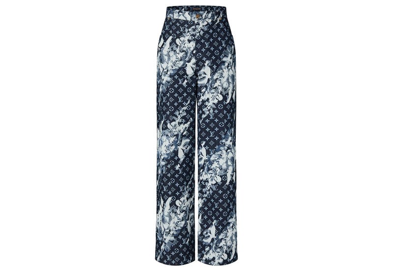 Louis Vuitton Blue Floral Monogram Jeans