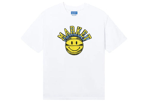 Market Smiley Hoops Tee White