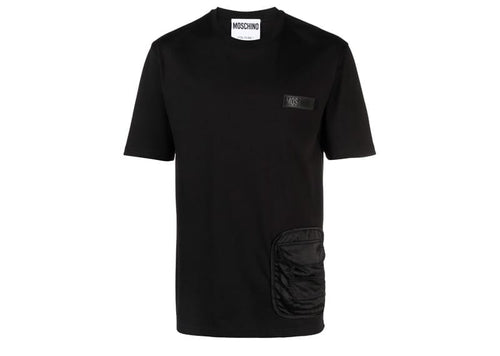 Moschino Logo Appliqué Cotton Tee Black