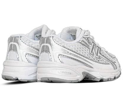 New Balance 740 Bungee Lace White Silver Metallic (TD)