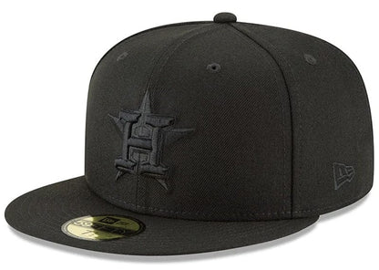 New Era Houston Astros Blackout Basic 59FIFTY Fitted Black 7 1/4