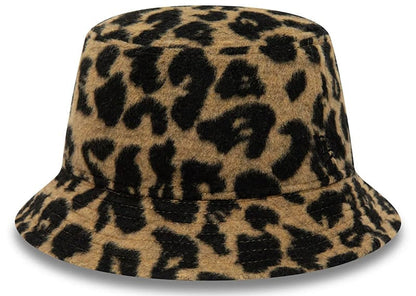 New Era Leopard Camel Bucket Hat