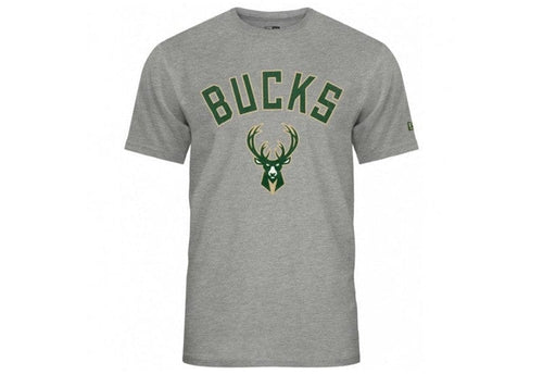 New Era T-Shirt NBA Milwaukee Bucks New Era Team logo Grey