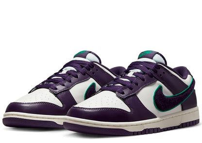 Nike Dunk Low Chenille Swoosh Sail Grand Purple
