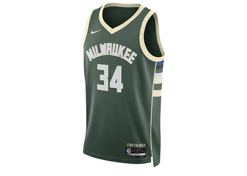Nike NBA Antetokounmpo Milwaukee Bucks Dri-FIT Icon Edition 22/23 Jersey Fir