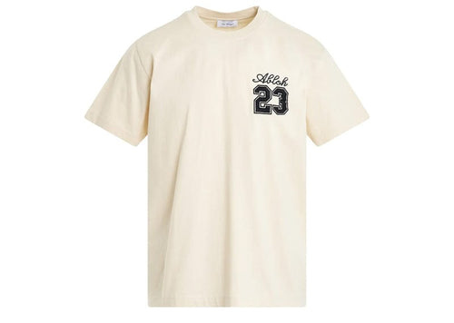 Off-White c/o Virgil Abloh 23 Logo Slim S/S T-Shirt Beige