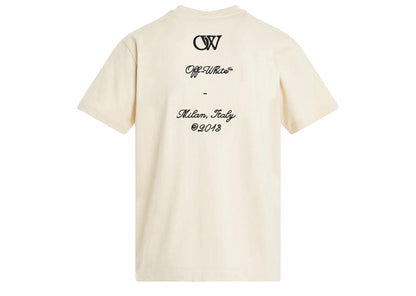 Off-White c/o Virgil Abloh 23 Logo Slim S/S T-Shirt Beige