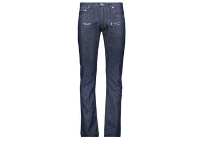 Off-White 5 Pocket Slim Fit Staff Jeans - Blue