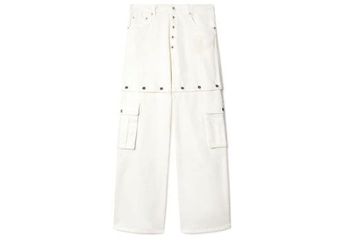 Off-White 90’s Logo Baggy Jeans Raw White
