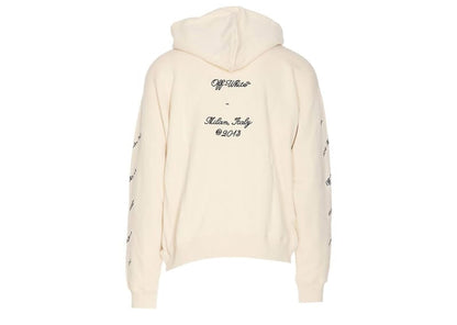 Off-White Abloh 23 Embroidery Hoodie Cream