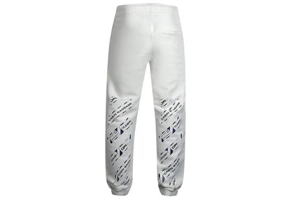 Off-White Airport Tape Logo Sweatpants White