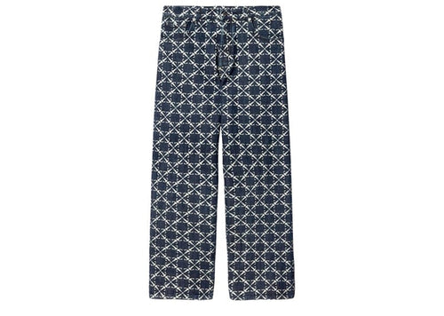 Off-White Blue Arrow Allover Jacquard Straight Jeans