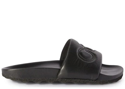 OFF-WHITE Bookish Leather Sliders Black
