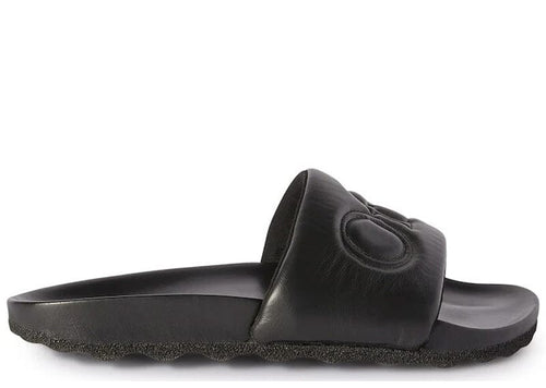 OFF-WHITE Bookish Leather Sliders Black