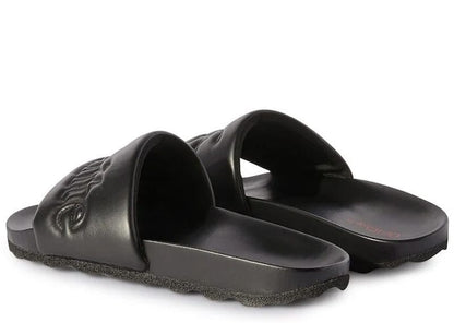 OFF-WHITE Bookish Leather Sliders Black